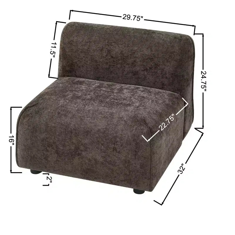 Poltrona imbottita con pouf, poltrona relax pigra, sedia da salotto con imbottitura morbida