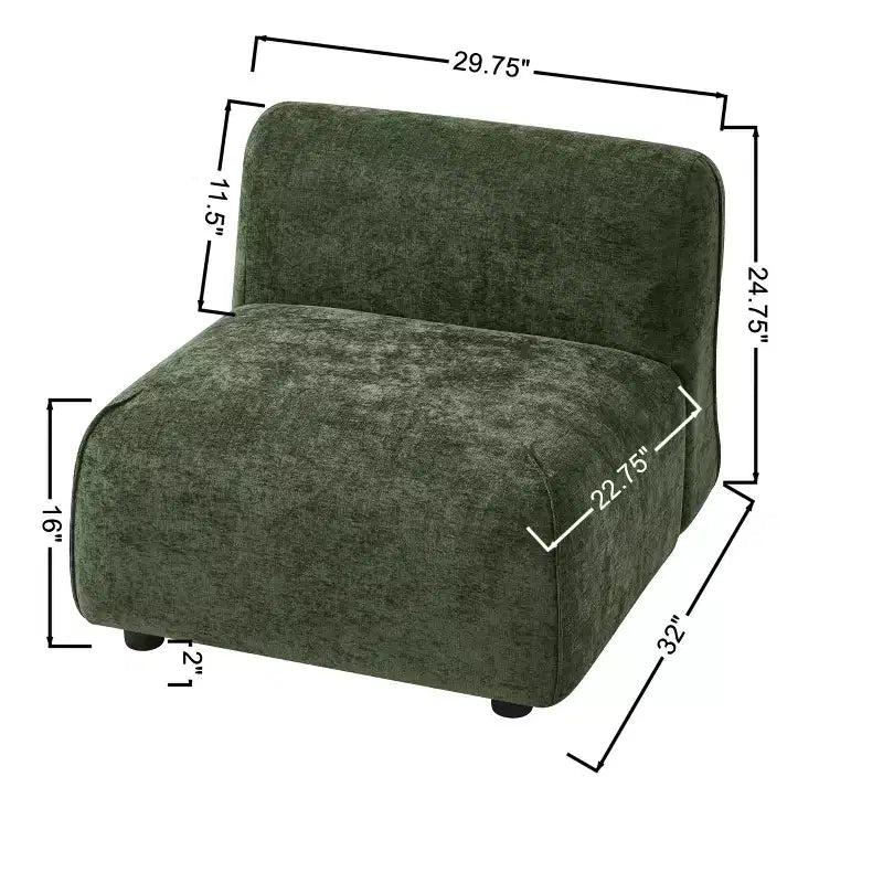 Poltrona imbottita con pouf, poltrona relax pigra, sedia da salotto con imbottitura morbida