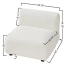 Poltrona imbottita con pouf, poltrona relax pigra, sedia da salotto con imbottitura morbida