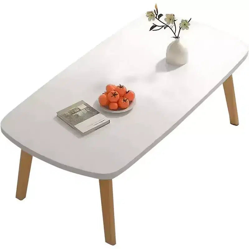 Folding Wooden Coffee Table, Folding Laptop Table for Small Spaces, Low Study Table for Floor Sitting for Living Room, Bedroom, Office, Department