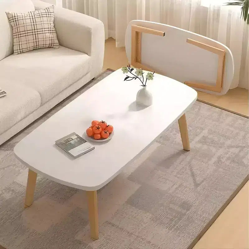 Tavolino pieghevole in legno, Tavolino pieghevole per laptop per piccoli spazi, Tavolino basso da studio per seduta a terra per soggiorno, camera da letto, ufficio, reparto