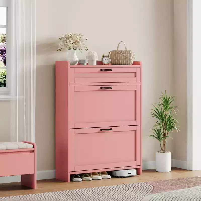 Scarpiera Moderna con Cesti a Ribalta, Salvaspazio per Ingressi, Resistente ed Elegante, Facile da Montare, Ideale per Famiglie Indaffarate
