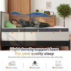 Materasso pieghevole da 4 pollici, topper in memory foam a tre ante con fodera lavabile per campeggio, letto per gli ospiti o camper, Queen
