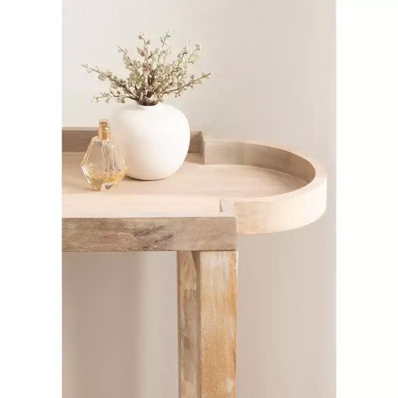 Consolle Jovie in legno, 38x14x30, Naturale
