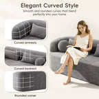 Divano a 3 posti imbottito senza struttura a nuvola Mason Modern Chenille con cuscini