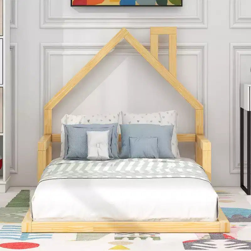 Letto Donovan con testiera a forma di casetta