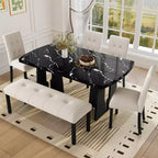 47.24 Moderna panca da pranzo trapuntata in lino con stile rustico e utilizzo versatile