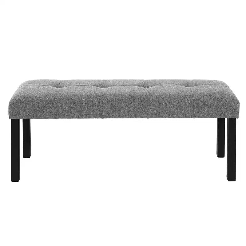 47.24 Moderna panca da pranzo trapuntata in lino con stile rustico e utilizzo versatile