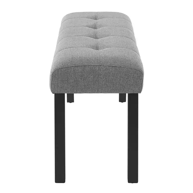 47.24 Moderna panca da pranzo trapuntata in lino con stile rustico e utilizzo versatile