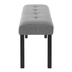 47.24 Moderna panca da pranzo trapuntata in lino con stile rustico e utilizzo versatile