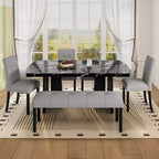 47.24 Moderna panca da pranzo trapuntata in lino con stile rustico e utilizzo versatile