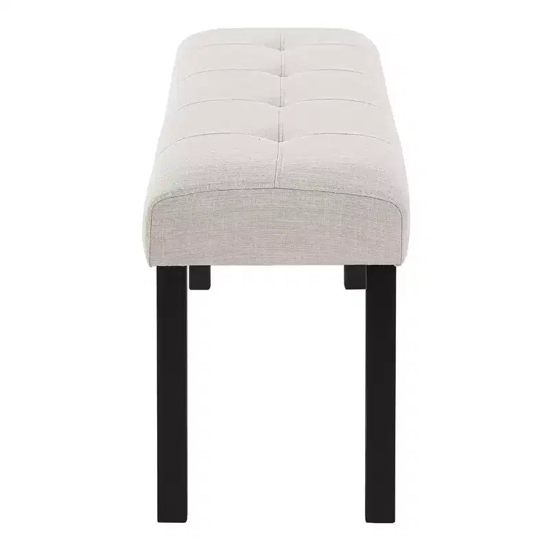 47.24 Moderna panca da pranzo trapuntata in lino con stile rustico e utilizzo versatile