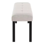 47.24 Moderna panca da pranzo trapuntata in lino con stile rustico e utilizzo versatile