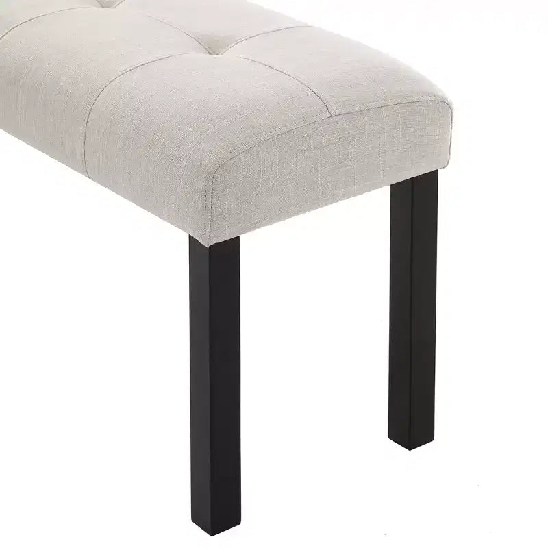47.24 Moderna panca da pranzo trapuntata in lino con stile rustico e utilizzo versatile