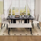 47.24 Moderna panca da pranzo trapuntata in lino con stile rustico e utilizzo versatile