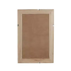 Specchio da parete decorativo rettangolare in rattan 24 x 36 con cornice in legno, specchio decorativo in stile rustico per bagno, ingresso o arredamento della casa