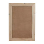Specchio da parete decorativo rettangolare in rattan 24 x 36 con cornice in legno, specchio decorativo in stile rustico per bagno, ingresso o arredamento della casa