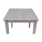 Tavolo da pranzo 76x76 cm in legno massello e 2 sedie Emily tortora grigio lavato: Parawood, quadrato, non allungabile