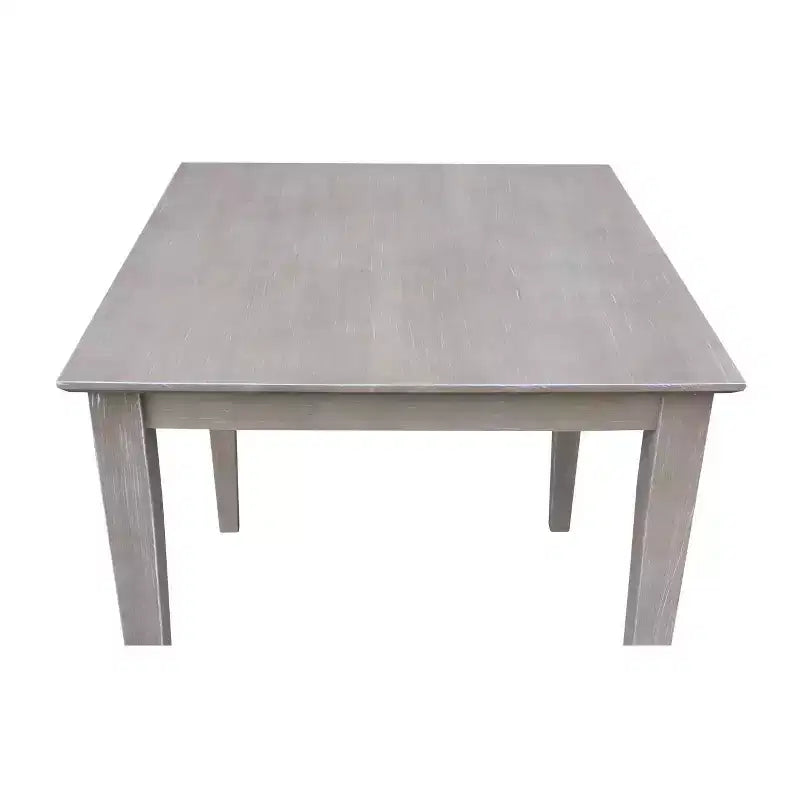 Tavolo da pranzo 76x76 cm in legno massello e 2 sedie Emily tortora grigio lavato: Parawood, quadrato, non allungabile