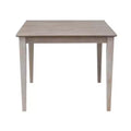 36"x36" Solid Wood Dining Table Washed Gray Taupe - International Concepts
