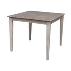 Tavolo da pranzo in legno massello 36"x36" grigio tortora anticato