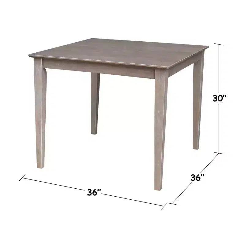 Tavolo da pranzo in legno massello 36"x36" grigio tortora anticato