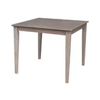 Tavolo da pranzo in legno massello 36"x36" grigio tortora anticato