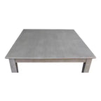 Tavolo da pranzo in legno massello 36"x36" grigio tortora anticato