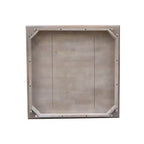 Tavolo da pranzo in legno massello 36"x36" grigio tortora anticato