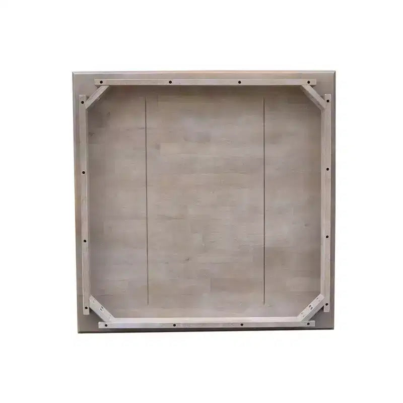 Tavolo da pranzo in legno massello 36"x36" grigio tortora anticato