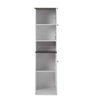 Madia e credenza da cucina Lauren TwoTone Bianco/Marrone scuro: stile transizionale, 5 ripiani fissi