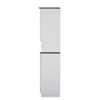Madia e credenza da cucina Lauren TwoTone Bianco/Marrone scuro: stile transizionale, 5 ripiani fissi