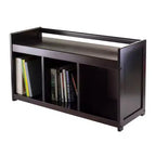 Panca da Ingresso Addison con Cesti Pieghevoli in Tessuto Espresso/Beige: Organizzatore da Ingresso, Seduta da Foyer