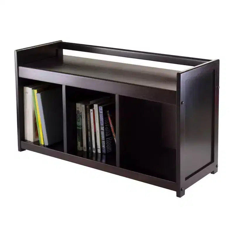 Panca da Ingresso Addison con Cesti Pieghevoli in Tessuto Espresso/Beige: Organizzatore da Ingresso, Seduta da Foyer