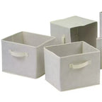 Panca da Ingresso Addison con Cesti Pieghevoli in Tessuto Espresso/Beige: Organizzatore da Ingresso, Seduta da Foyer