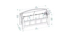 Panca contenitore da 52" Aria Traditional in legno massello con seduta spaccata e finitura lavata, marrone: Mobile da ingresso con schienale