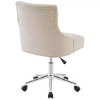 Sedia da ufficio girevole in tessuto Regent, beige: senza braccioli, altezza regolabile, schienale imbottito
