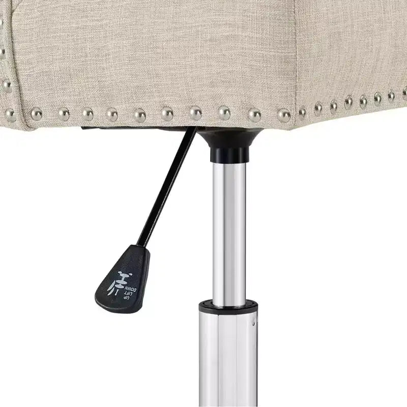 Sedia da ufficio girevole in tessuto Regent, beige: senza braccioli, altezza regolabile, schienale imbottito