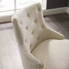Sedia da ufficio girevole in tessuto Regent, beige: senza braccioli, altezza regolabile, schienale imbottito
