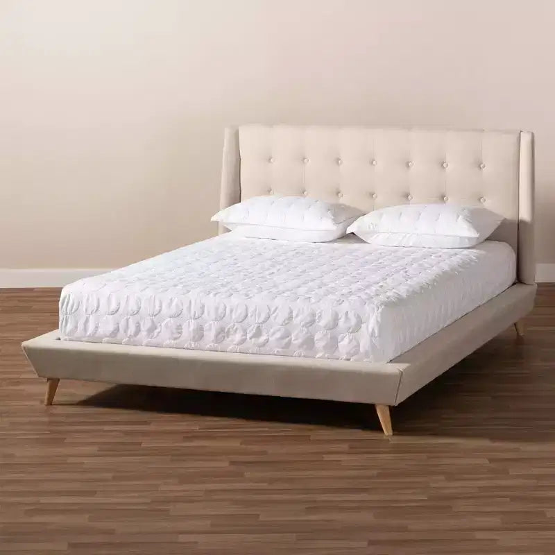 Letto a piattaforma Naya King Beige