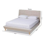 Letto a piattaforma Naya King Beige