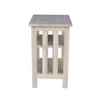 Mission Printer Stand non rifinito: mobile da ufficio in legno massello, carrello alto 60 cm