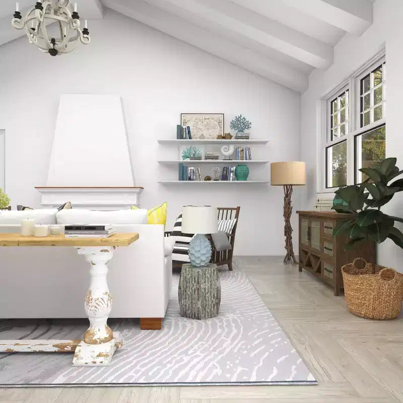 Tavolino esagonale in legno e conchiglia: stile Boho Capiz, nessun montaggio richiesto