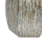 Tavolino esagonale in legno e conchiglia: stile Boho Capiz, nessun montaggio richiesto