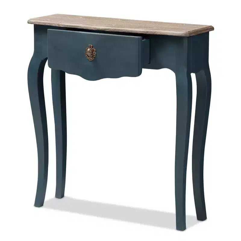 Tavolo console Mazarine blu finitura classica e abete provinciale