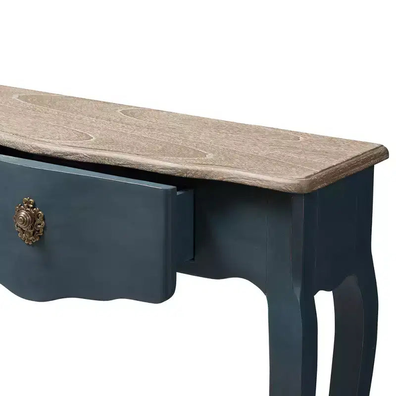 Tavolo console Mazarine blu finitura classica e abete provinciale